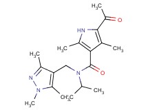 5-acetyl-N-isopropyl-2,4-dimethyl-N-[(1,3,5-trimethyl-1H-pyrazol-4-yl)methyl]-1H-pyrrole-3-carboxamide
