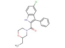 5-chloro-2-[(2-ethyl-4-morpholinyl)carbonyl]-3-phenyl-1H-indole