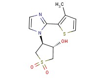 (3S*,4S*)-4-[2-(3-methyl-2-thienyl)-1H-imidazol-1-yl]tetrahydrothiophene-3-ol 1,1-dioxide