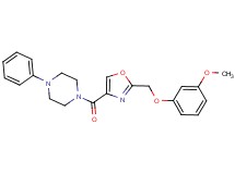 1-({2-[(3-methoxyphenoxy)methyl]-1,3-oxazol-4-yl}carbonyl)-4-phenylpiperazine
