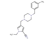 1-ethyl-4-{[4-(3-methylbenzyl)-1-piperazinyl]methyl}-1H-pyrrole-2-carbonitrile