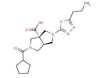 (3aR*,6aR*)-2-(cyclopentylcarbonyl)-5-(5-propyl-1,3,4-thiadiazol-2-yl)hexahydropyrrolo[3,4-c]pyrrole-3a(1H)-carboxylic acid