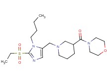 4-[(1-{[1-butyl-2-(ethylsulfonyl)-1H-imidazol-5-yl]methyl}-3-piperidinyl)carbonyl]morpholine