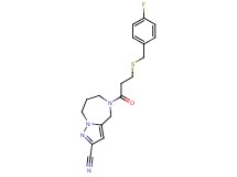5-{3-[(4-fluorobenzyl)thio]propanoyl}-5,6,7,8-tetrahydro-4H-pyrazolo[1,5-a][1,4]diazepine-2-carbonitrile