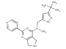 N-[(3-tert-butyl-1H-pyrazol-5-yl)methyl]-N-methyl-2-(4-pyridinyl)-6,7-dihydro-5H-pyrrolo[3,4-d]pyrimidin-4-amine