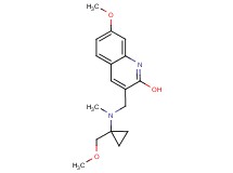 7-methoxy-3-{[[1-(methoxymethyl)cyclopropyl](methyl)amino]methyl}-2-quinolinol