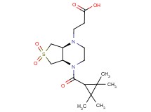 3-[(4aR*,7aS*)-6,6-dioxido-4-[(2,2,3,3-tetramethylcyclopropyl)carbonyl]hexahydrothieno[3,4-b]pyrazin-1(2H)-yl]propanoic acid