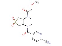 5-{[(4aS*,7aR*)-4-(methoxyacetyl)-6,6-dioxidohexahydrothieno[3,4-b]pyrazin-1(2H)-yl]carbonyl}-2-pyridinecarbonitrile