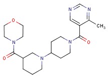 1'-[(4-methylpyrimidin-5-yl)carbonyl]-3-(morpholin-4-ylcarbonyl)-1,4'-bipiperidine