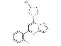 1-[5-(2-fluorophenyl)pyrazolo[1,5-a]pyrimidin-7-yl]-3-pyrrolidinol