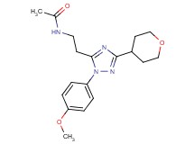 N-{2-[1-(4-methoxyphenyl)-3-(tetrahydro-2H-pyran-4-yl)-1H-1,2,4-triazol-5-yl]ethyl}acetamide