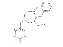 5-[(4-benzyl-3-ethyl-5-oxo-1,4-diazepan-1-yl)methyl]pyrimidine-2,4(1H,3H)-dione