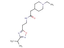 2-(1-ethyl-4-piperidinyl)-N-[2-(3-isopropyl-1,2,4-oxadiazol-5-yl)ethyl]acetamide