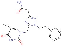 2-[5-[(5-methyl-2,4-dioxo-3,4-dihydropyrimidin-1(2H)-yl)methyl]-1-(2-phenylethyl)-1H-1,2,4-triazol-3-yl]acetamide