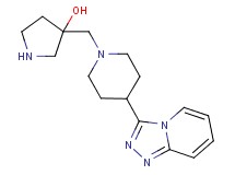 3-[(4-[1,2,4]triazolo[4,3-a]pyridin-3-yl-1-piperidinyl)methyl]-3-pyrrolidinol dihydrochloride