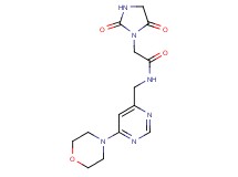 2-(2,5-dioxo-1-imidazolidinyl)-N-{[6-(4-morpholinyl)-4-pyrimidinyl]methyl}acetamide