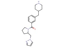 4-(3-{[2-(1H-pyrazol-1-ylmethyl)-1-pyrrolidinyl]carbonyl}benzyl)piperidine