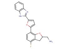 ({7-[5-(1H-benzimidazol-2-yl)-2-furyl]-4-fluoro-2,3-dihydro-1-benzofuran-2-yl}methyl)amine