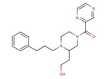 2-[1-(3-phenylpropyl)-4-(2-pyrazinylcarbonyl)-2-piperazinyl]ethanol