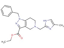 ethyl 1-benzyl-5-[(4-methyl-1H-imidazol-2-yl)methyl]-4,5,6,7-tetrahydro-1H-pyrazolo[4,3-c]pyridine-3-carboxylate