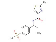 2-methyl-N-{1-[4-(methylsulfonyl)phenyl]propyl}-1,3-thiazole-4-carboxamide