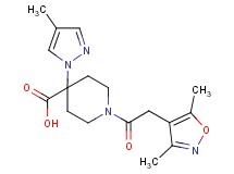 1-[(3,5-dimethylisoxazol-4-yl)acetyl]-4-(4-methyl-1H-pyrazol-1-yl)piperidine-4-carboxylic acid
