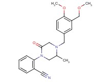 2-{4-[4-methoxy-3-(methoxymethyl)benzyl]-5-methyl-2-oxo-1-piperazinyl}benzonitrile