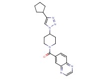 6-{[4-(4-cyclopentyl-1H-1,2,3-triazol-1-yl)piperidin-1-yl]carbonyl}quinoxaline