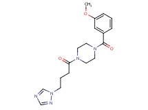 1-(3-methoxybenzoyl)-4-[4-(1H-1,2,4-triazol-1-yl)butanoyl]piperazine