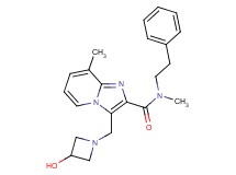 3-[(3-hydroxyazetidin-1-yl)methyl]-N,8-dimethyl-N-(2-phenylethyl)imidazo[1,2-a]pyridine-2-carboxamide