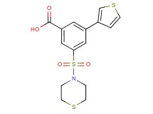 3-(3-thienyl)-5-(thiomorpholin-4-ylsulfonyl)benzoic acid