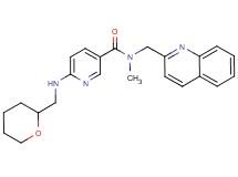 N-methyl-N-(2-quinolinylmethyl)-6-[(tetrahydro-2H-pyran-2-ylmethyl)amino]nicotinamide