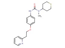 N-methyl-N'-[4-(2-pyridin-2-ylethoxy)phenyl]-N-(tetrahydro-2H-thiopyran-4-yl)urea