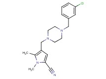 4-{[4-(3-chlorobenzyl)-1-piperazinyl]methyl}-1,5-dimethyl-1H-pyrrole-2-carbonitrile
