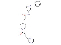 N-(1-benzyl-3-pyrrolidinyl)-3-{1-[3-(2-pyrazinyl)propanoyl]-4-piperidinyl}propanamide
