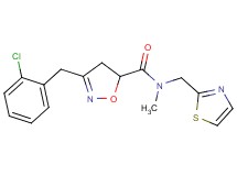 3-(2-chlorobenzyl)-N-methyl-N-(1,3-thiazol-2-ylmethyl)-4,5-dihydro-5-isoxazolecarboxamide
