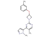 5-methyl-2-[3-(3-methylphenoxy)azetidin-1-yl]-4-(1-methyl-1H-pyrazol-5-yl)pyrimidine