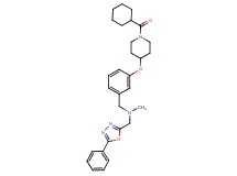 (3-{[1-(cyclohexylcarbonyl)-4-piperidinyl]oxy}benzyl)methyl[(5-phenyl-1,3,4-oxadiazol-2-yl)methyl]amine