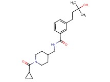 N-{[1-(cyclopropylcarbonyl)-4-piperidinyl]methyl}-3-(3-hydroxy-3-methylbutyl)benzamide