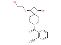 2-{[(1R*,3S*)-1-hydroxy-3-(2-hydroxyethoxy)-7-azaspiro[3.5]non-7-yl]carbonyl}benzonitrile