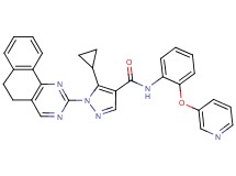 5-cyclopropyl-1-(5,6-dihydrobenzo[h]quinazolin-2-yl)-N-[2-(3-pyridinyloxy)phenyl]-1H-pyrazole-4-carboxamide