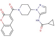 N-(1-{1-[(2-oxo-2H-chromen-3-yl)carbonyl]-4-piperidinyl}-1H-pyrazol-5-yl)cyclopropanecarboxamide