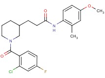 3-[1-(2-chloro-4-fluorobenzoyl)-3-piperidinyl]-N-(4-methoxy-2-methylphenyl)propanamide