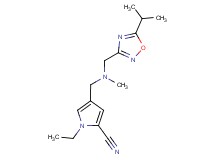 1-ethyl-4-{[[(5-isopropyl-1,2,4-oxadiazol-3-yl)methyl](methyl)amino]methyl}-1H-pyrrole-2-carbonitrile