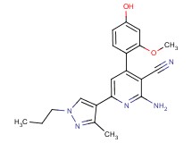 2-amino-4-(4-hydroxy-2-methoxyphenyl)-6-(3-methyl-1-propyl-1H-pyrazol-4-yl)nicotinonitrile