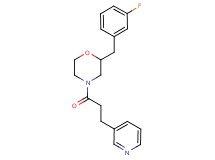 2-(3-fluorobenzyl)-4-[3-(3-pyridinyl)propanoyl]morpholine