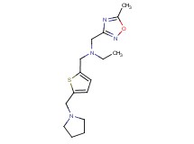 N-[(5-methyl-1,2,4-oxadiazol-3-yl)methyl]-N-{[5-(pyrrolidin-1-ylmethyl)-2-thienyl]methyl}ethanamine