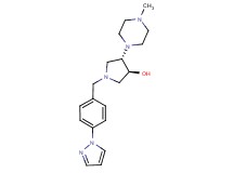 (3S*,4S*)-4-(4-methylpiperazin-1-yl)-1-[4-(1H-pyrazol-1-yl)benzyl]pyrrolidin-3-ol