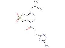 3-{3-[(4aS*,7aR*)-4-isobutyl-6,6-dioxidohexahydrothieno[3,4-b]pyrazin-1(2H)-yl]-3-oxopropyl}-1H-1,2,4-triazol-5-amine