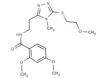 2,4-dimethoxy-N-(2-{5-[(2-methoxyethyl)thio]-4-methyl-4H-1,2,4-triazol-3-yl}ethyl)benzamide